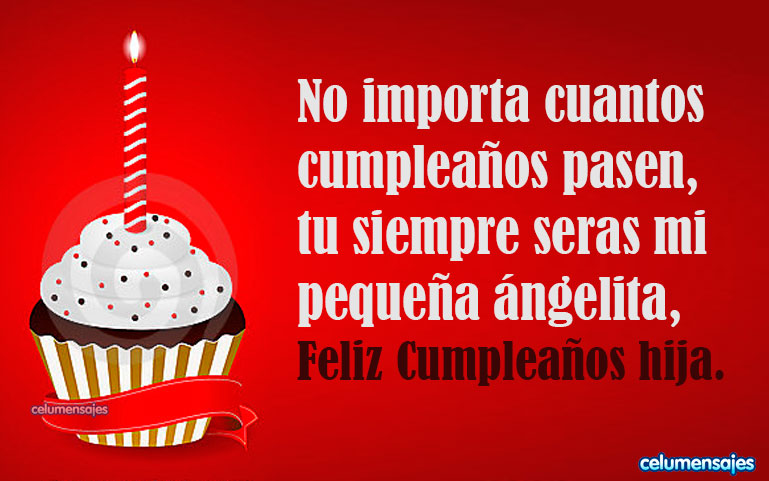 No importa cuántos cumpleaños pasen, tu siempre serás mi pequeña angelita, Feliz Cumpleaños hija.