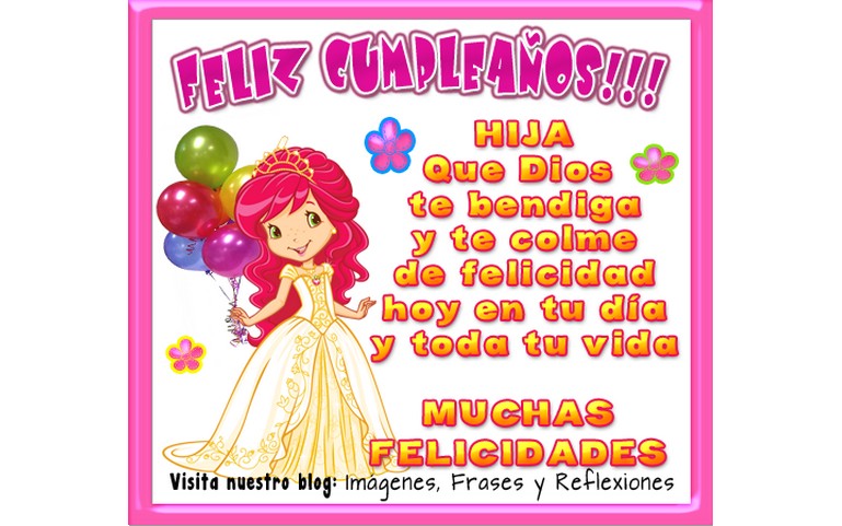 Feliz Cumpleaños Hija, Que DIOS te bendiga