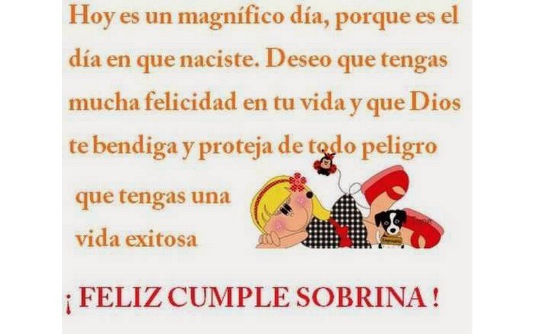 Feliz Cumpleaños Sobrina Querida