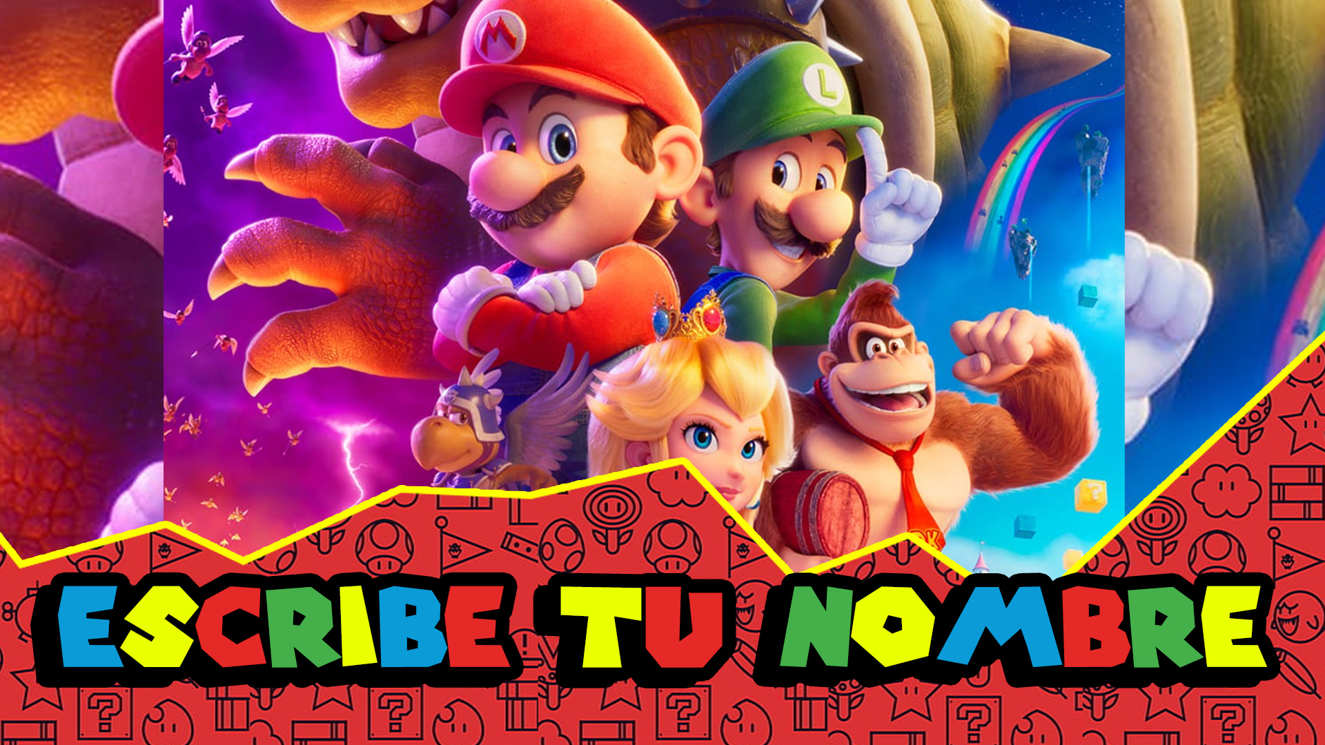 Super Mario Bros - Escribe tu nombre