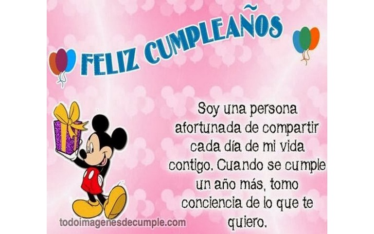 Soy una persona afortunada por compartir cada día de mi vida contigo