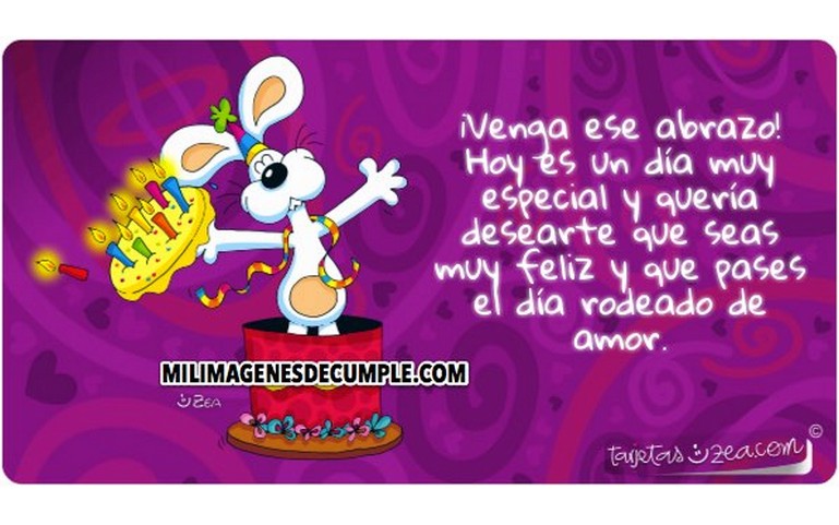 Venga ese abrazo! Es un día muy especial