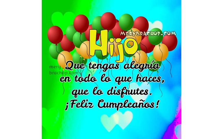 Hijo. Feliz Cumpleaños