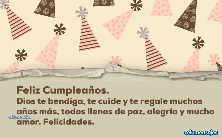 Feliz Cumpleaños. Dios te bendiga, te cuide y te regale muchos años más, todos llenos de paz, alegría y mucho amor. Felicidades.