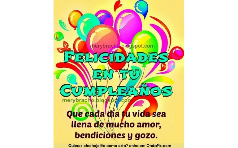 Felicidades en tu cumple!!! :)