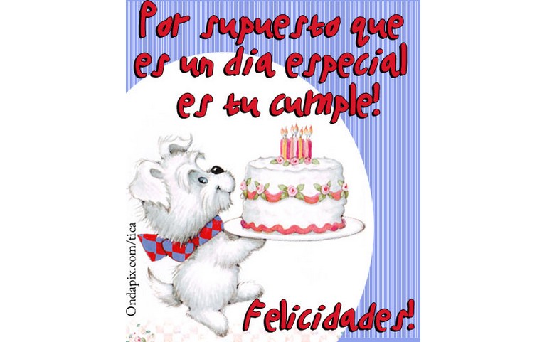 Es un día especial. ES TU CUMPLE!!! :D