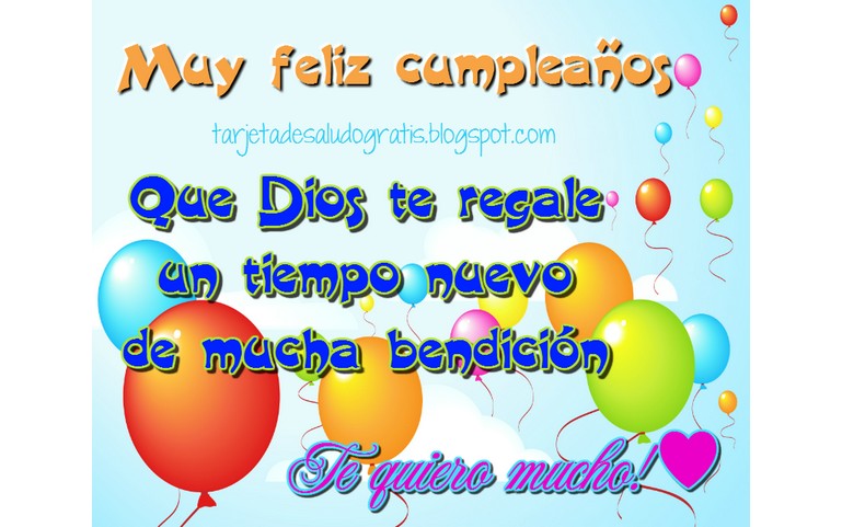 Feliz Cumpleaños! Te quiero mucho! :D