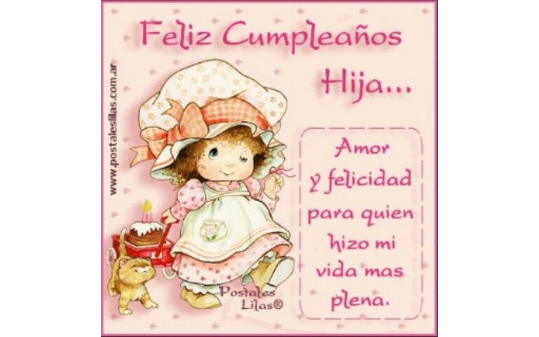 Feliz cumpleaños hija