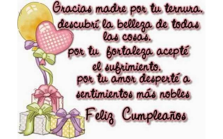 Gracias Madre. Feliz Cumpleaños