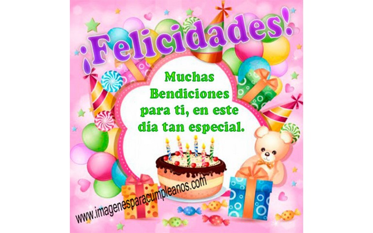 Feliz Cumpleaños muchas bendiciones para ti