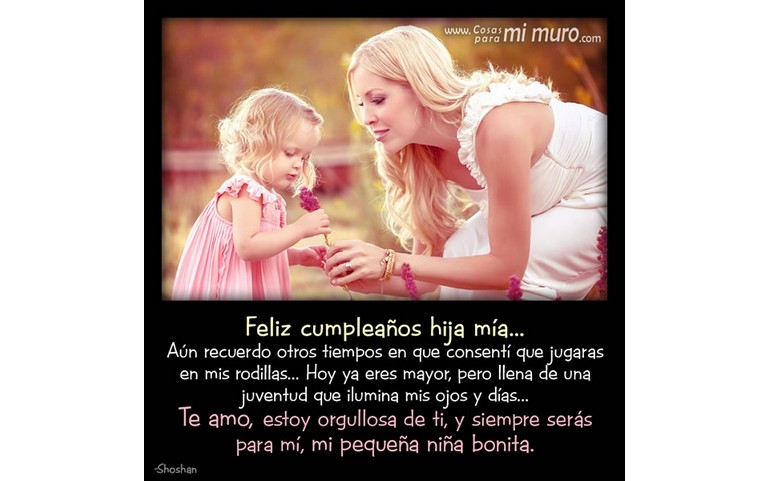 Feliz Cumpleaños hija mía