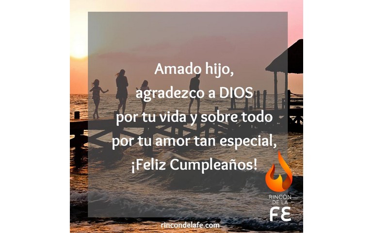 Amado hijo. Agradezco a DIOS por tu vida