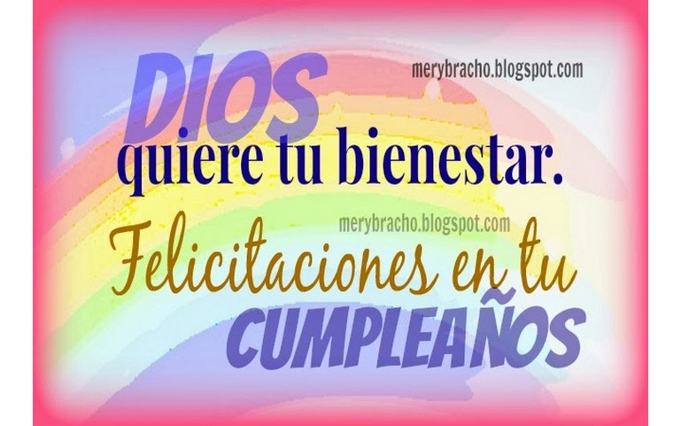 DIOS quiere tu bienestar. Felicitaciones en tu cumpleaños