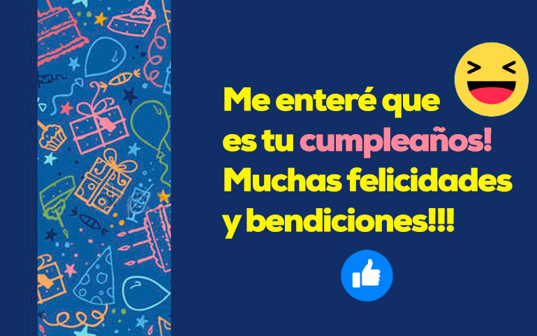 Me enteré que es tu cumpleaños! Muchas felicidades y bendiciones!!!